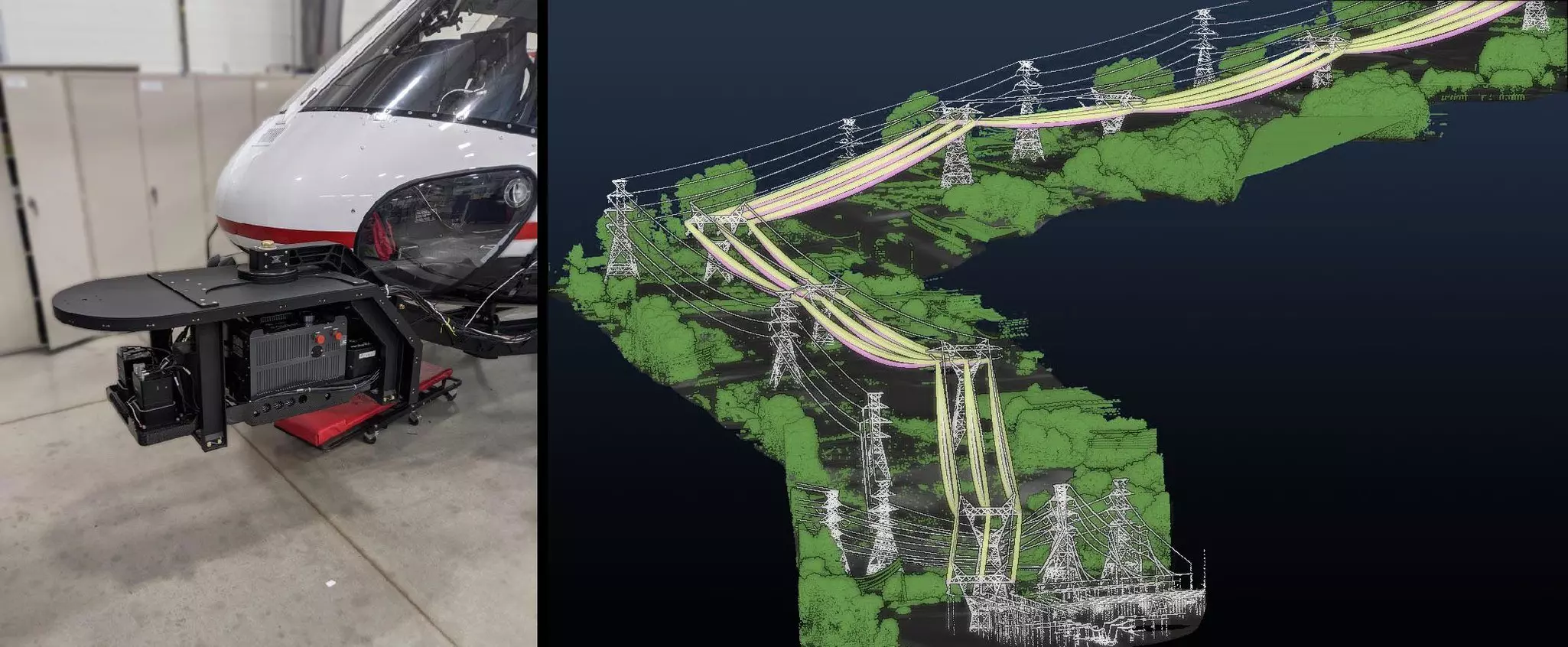 High-resolution 3D model of a transmission corridor.