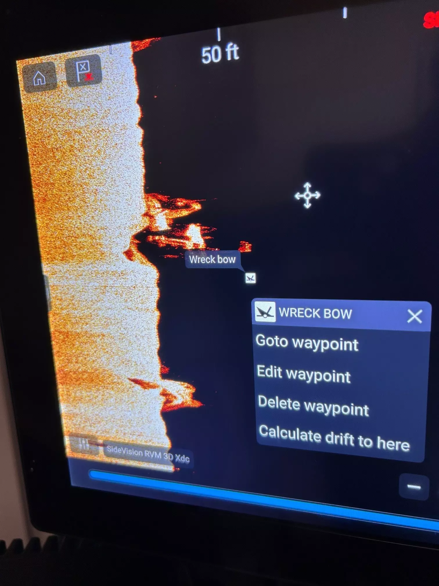 SideVision waypoint mark screenshot