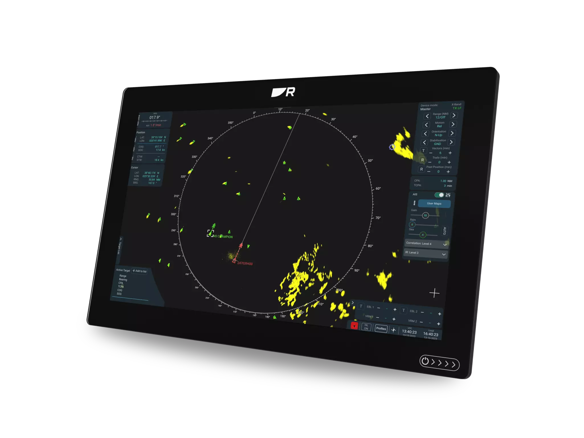 Pathfinder kommercielt radardisplay