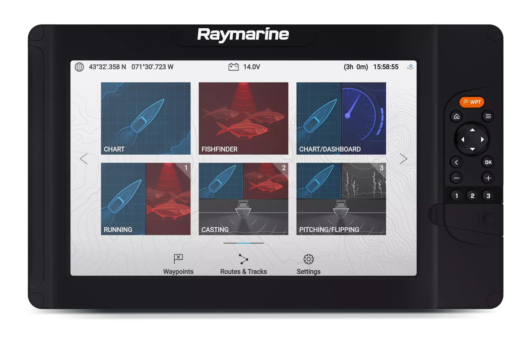 Vordere flache Startseite für Element HV 12