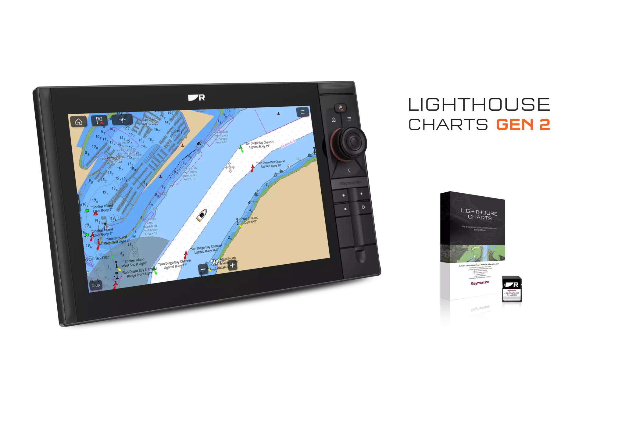 LightHouse Charts GEN 2 package and Axiom chartplotter