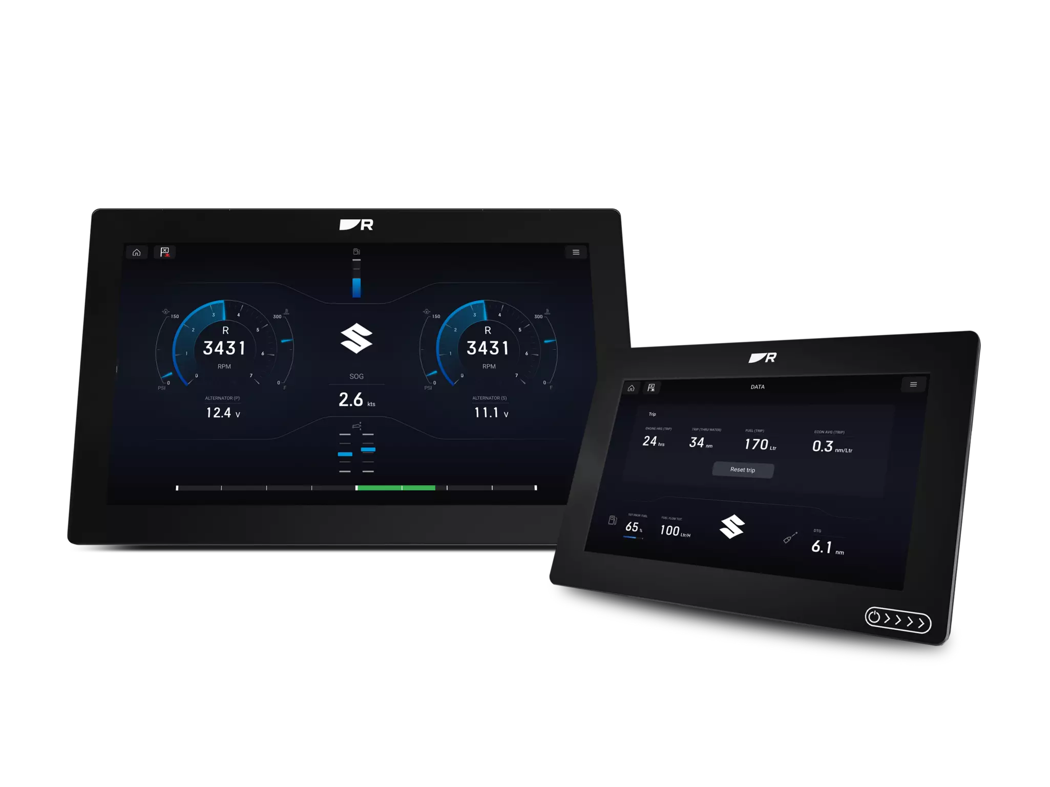 Raymarine Axiom-Displays mit Suzuki