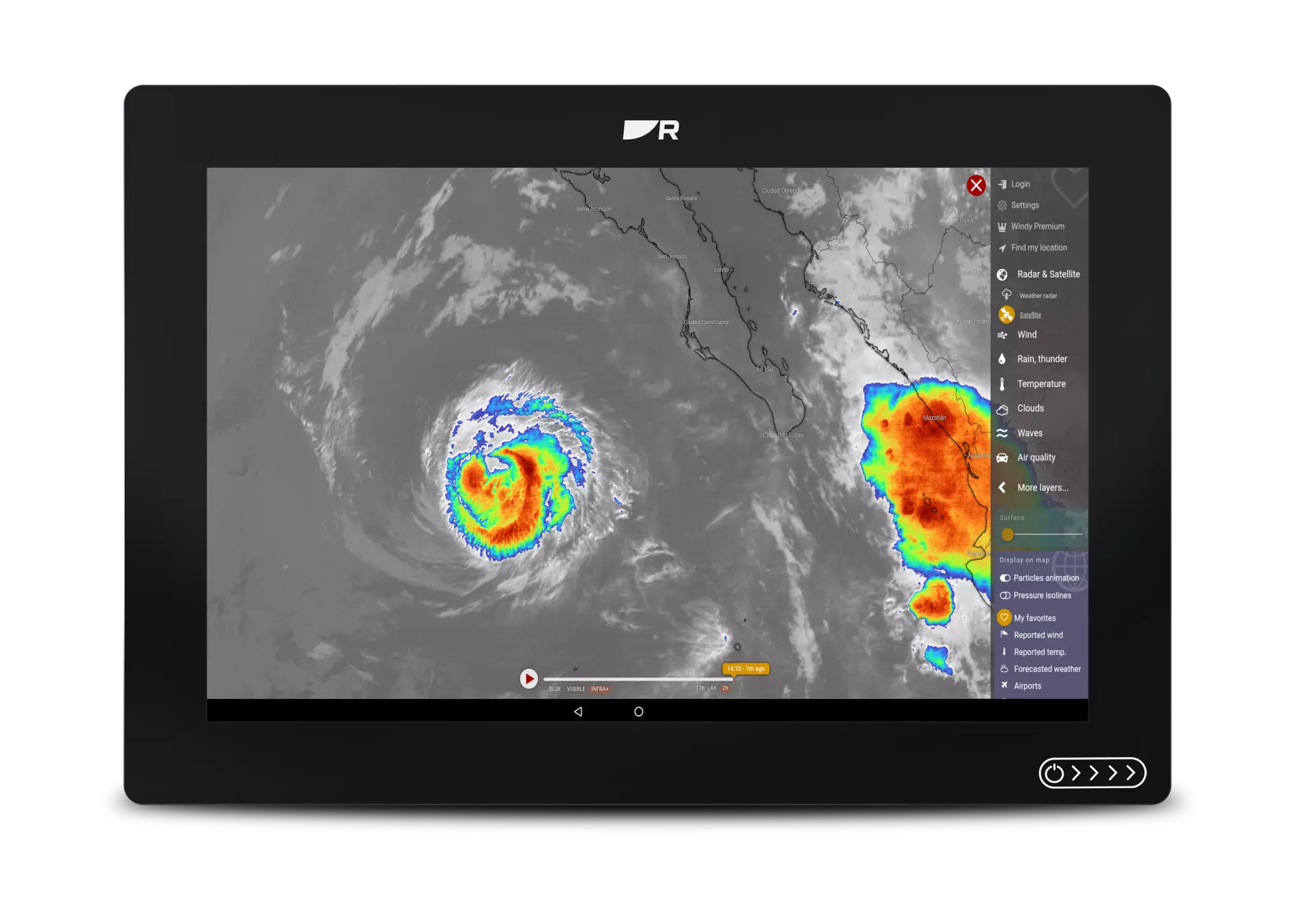Axiom 2 Apps die de Windy weer-app weergeven