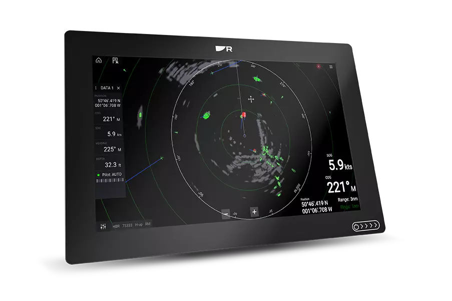 Doppler radarskærm på en Axiom kortplotter