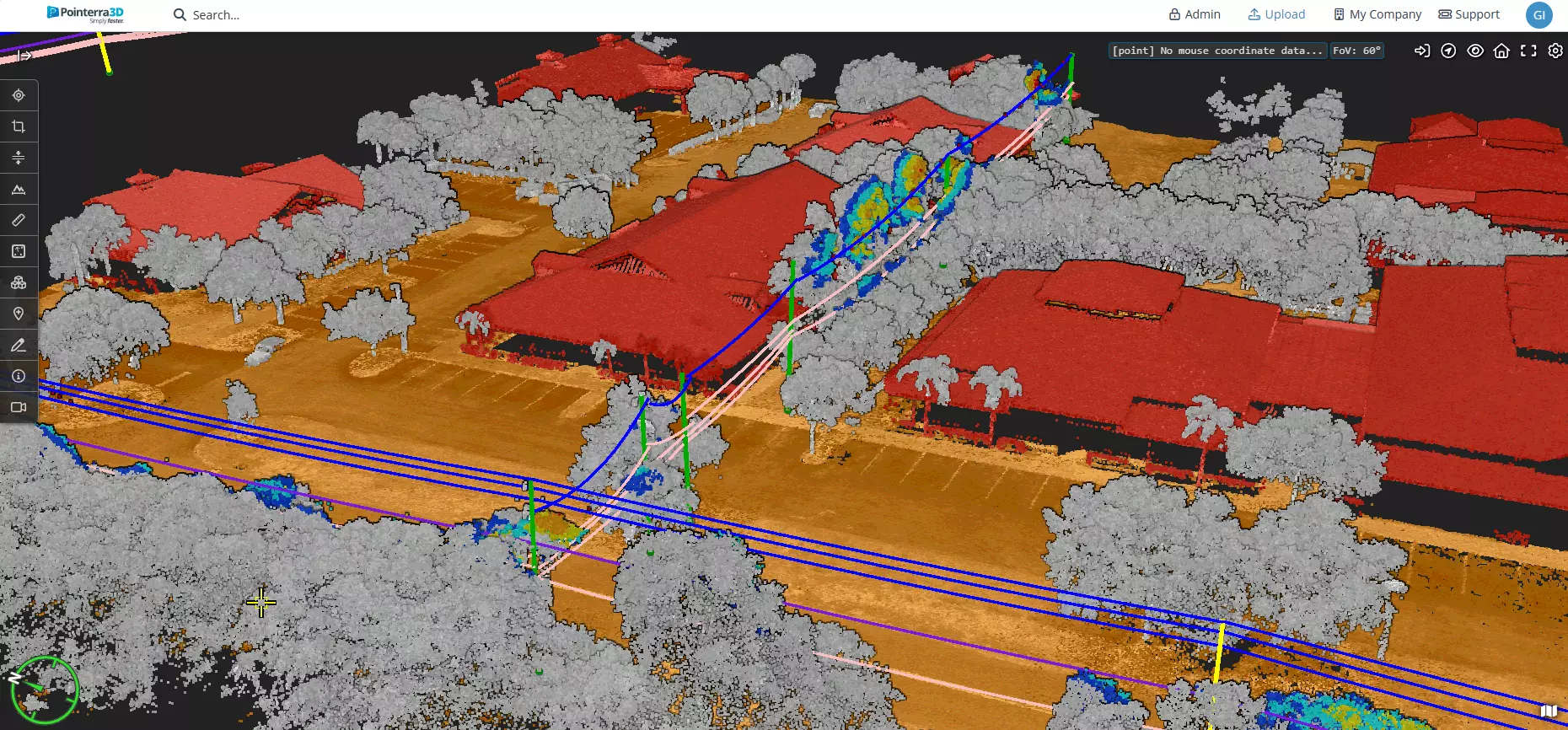 High-resolution LAS format point clouds from Network Surveyor