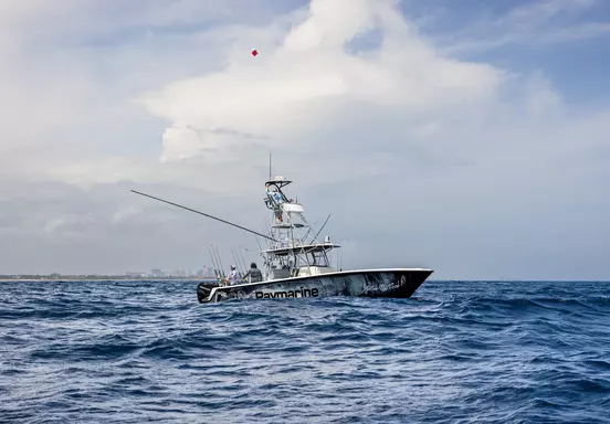 Carter Andrews sailfish fishing on Art Sapp's boat