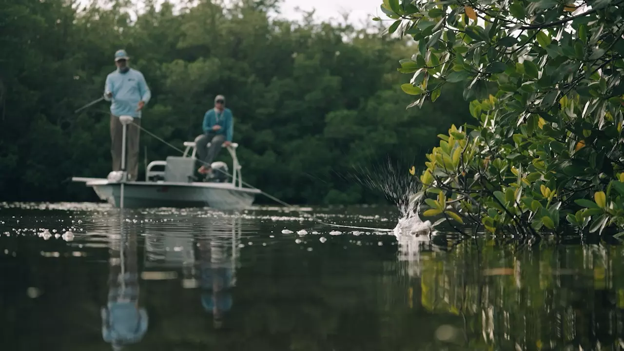 Captain Richardson casting for a fish