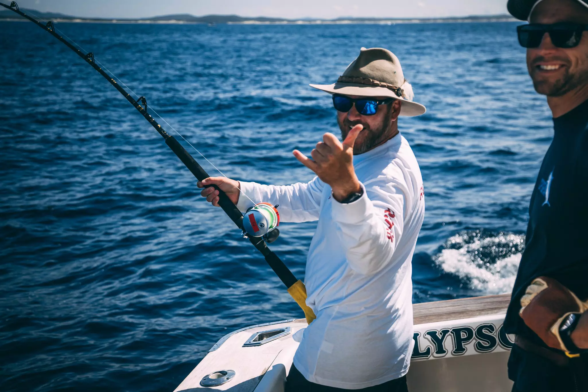 Fishing on Tim Dean's 'Calypso'.