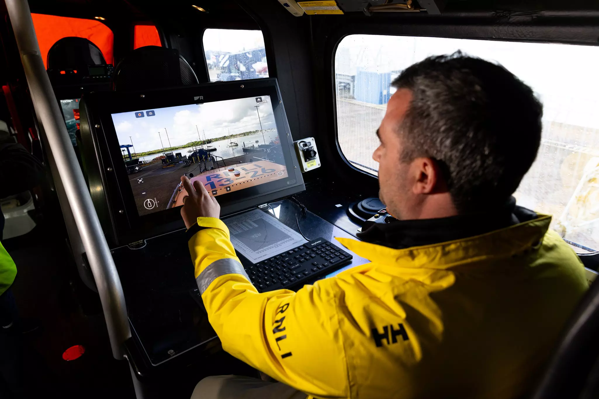 RNLI FLIR MARINE CAMERA CONTROL SHANNON CLASS LIFEBOAT