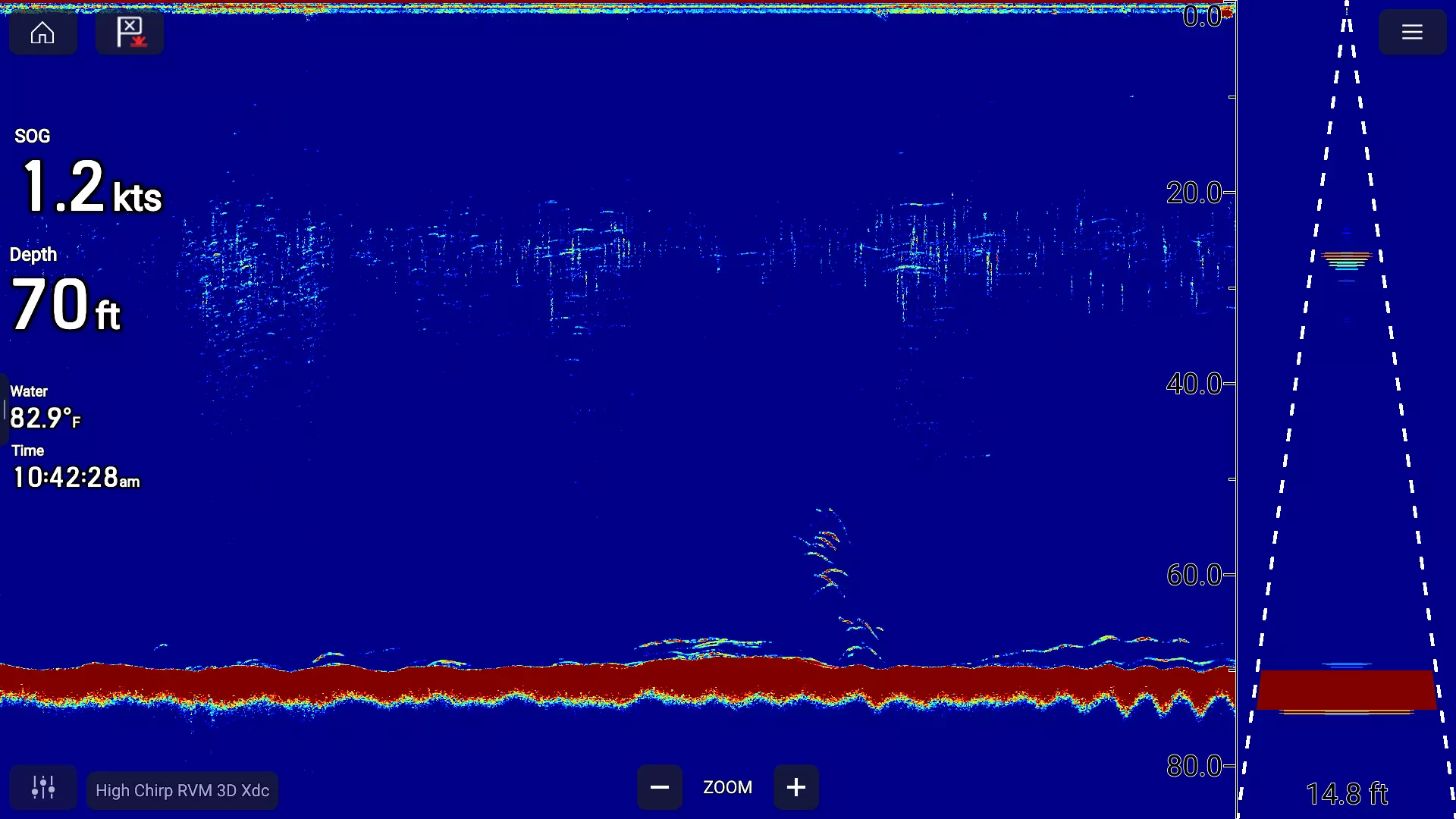 Separation of fish targets and the bottom