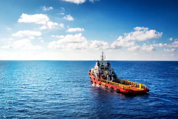 Supply boat or crew boat transfer cargo to oil and gas industry and moving cargo from the boat to the platform, boat waiting transfer cargo and passenger between oil and gas platform .
1150449719
Commercial Stock Imagery