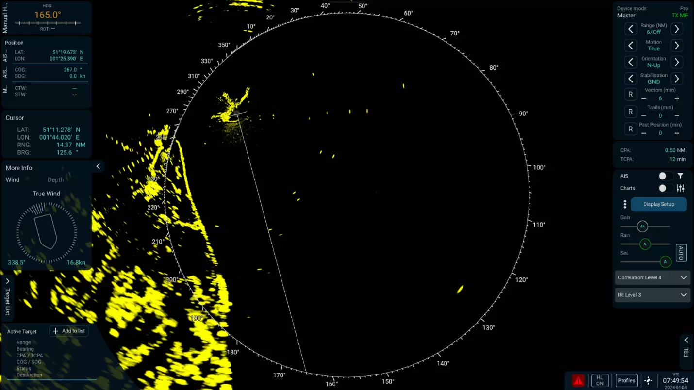 Pathfinder Radar skærmbillede