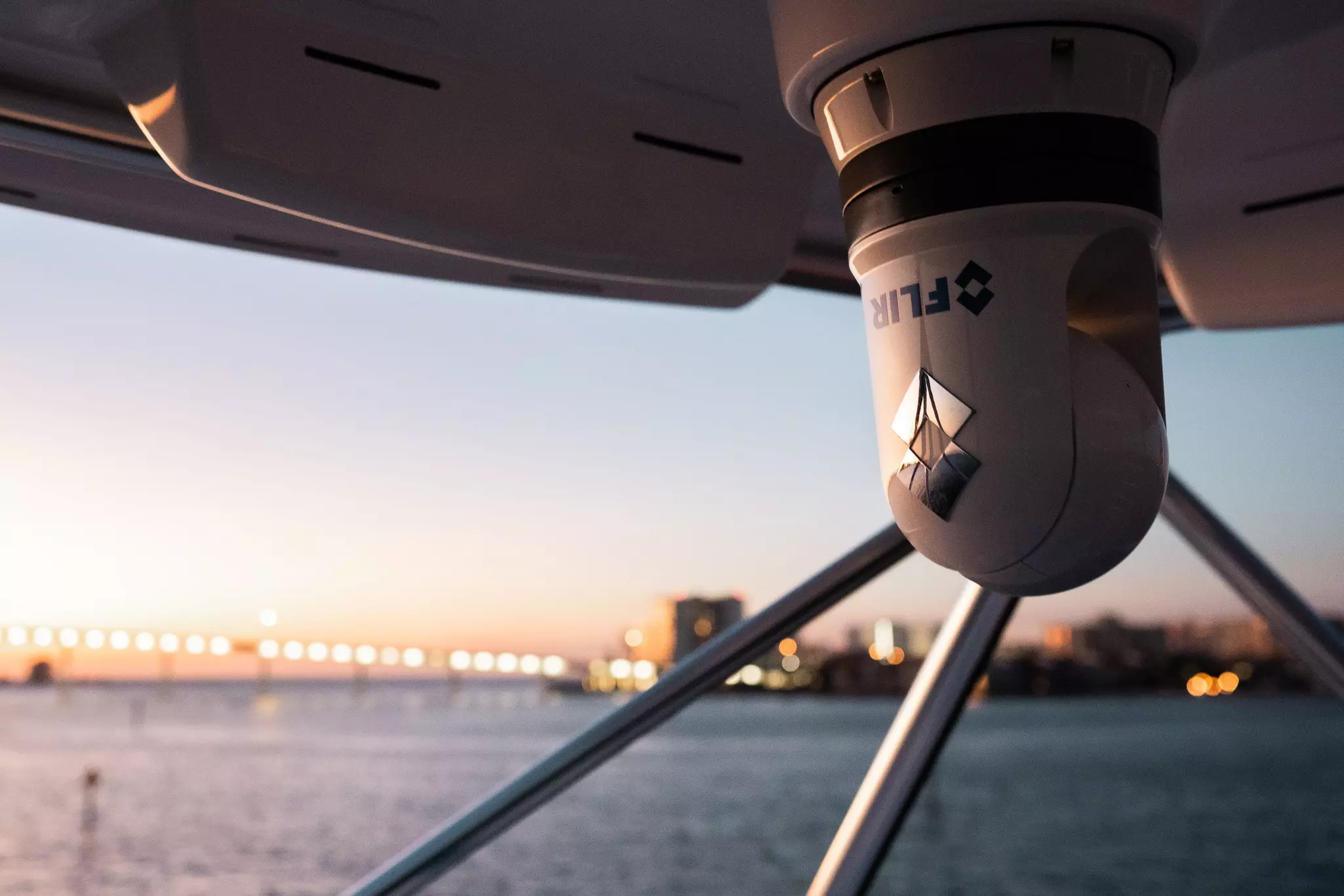FLIR camera mounted upside down.
