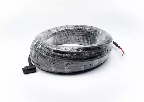 Power cable, right-angle, 12 AWG, 100-feet, LSZH