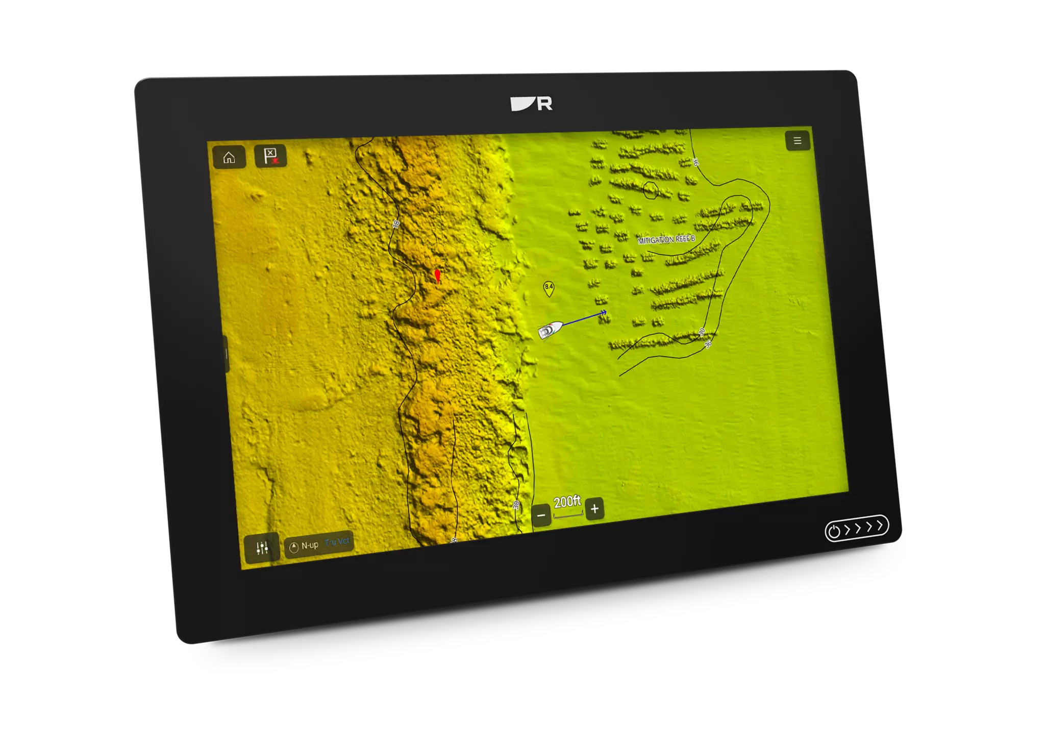 raymarine axiom 2 chartplotter with cmor nex gen chart