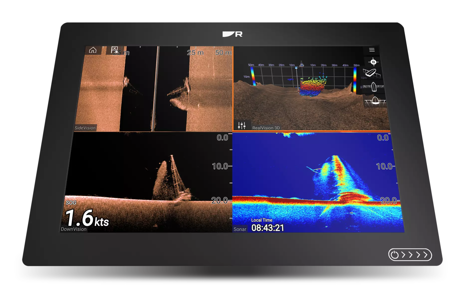 Axiom+ 12 with split sonar screens