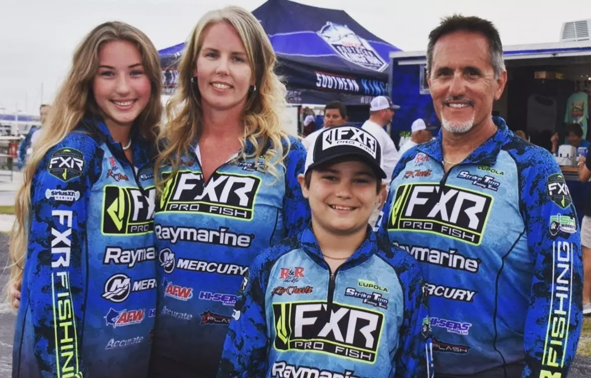 Captain Ron Lupola of Raymarine/Strike Two Fishing Team with his family