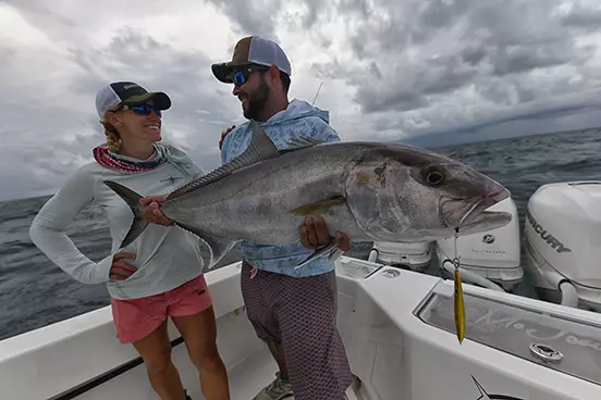 Moe Newman with catch