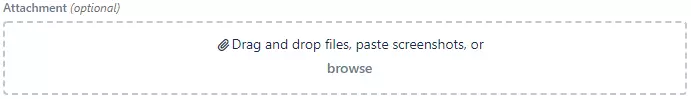 Service Desk attachment upload screen shot
