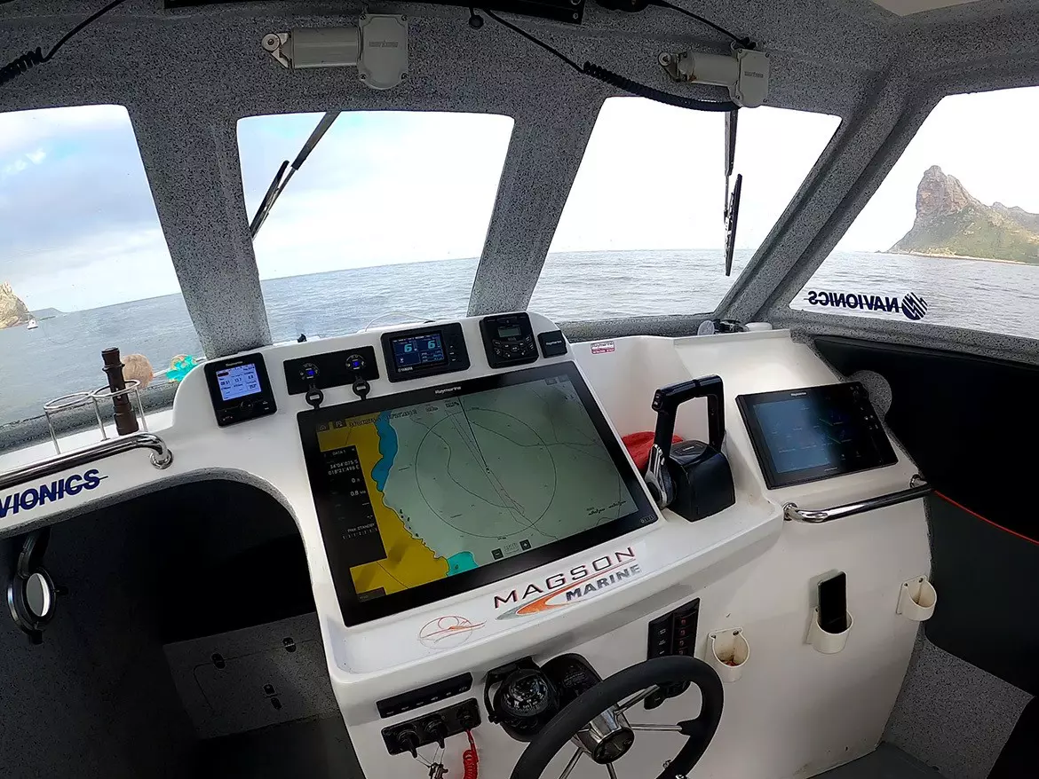 Fish Tales Helm featuring Raymarine Axiom displays