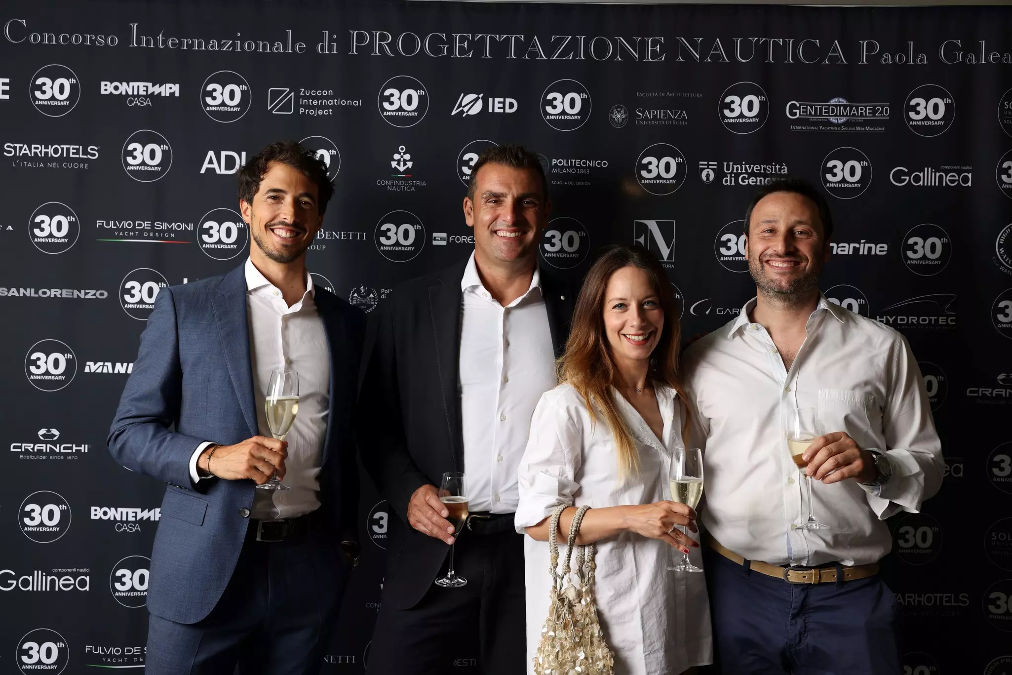 Il team di Raymarine Italia presente all'evento (da sx verso dx, Giovanni Rovelli, Carlo Baj, Giorgia Gandolfini, Paolo Lamarca)