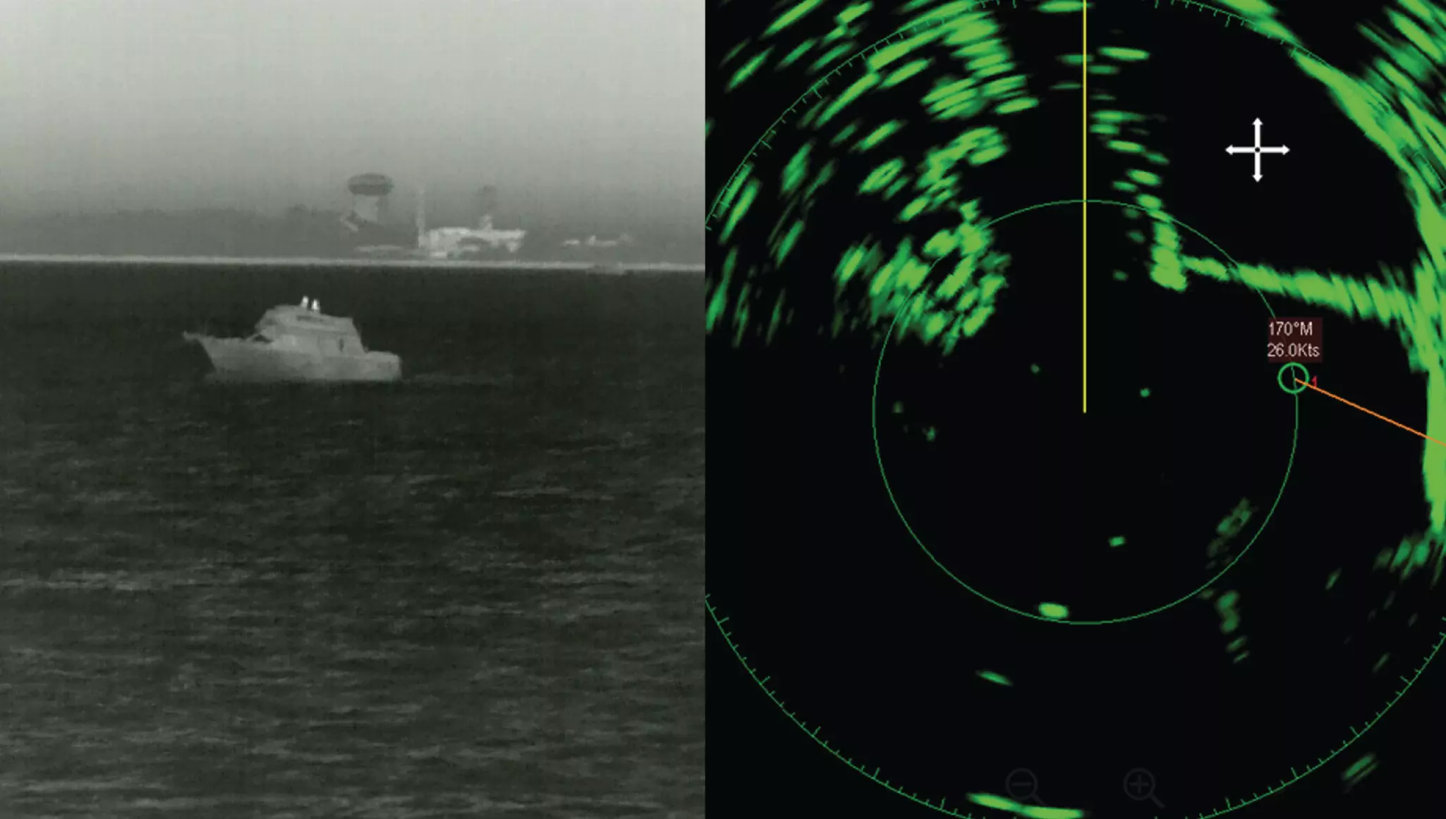 Radar integration with a FLIR thermal camera.