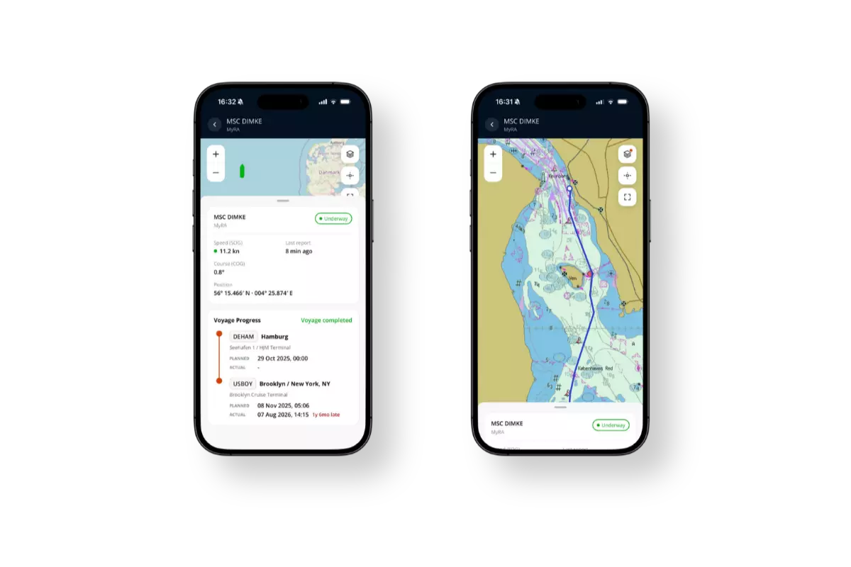 iPhone visuals showing the MyFleet App